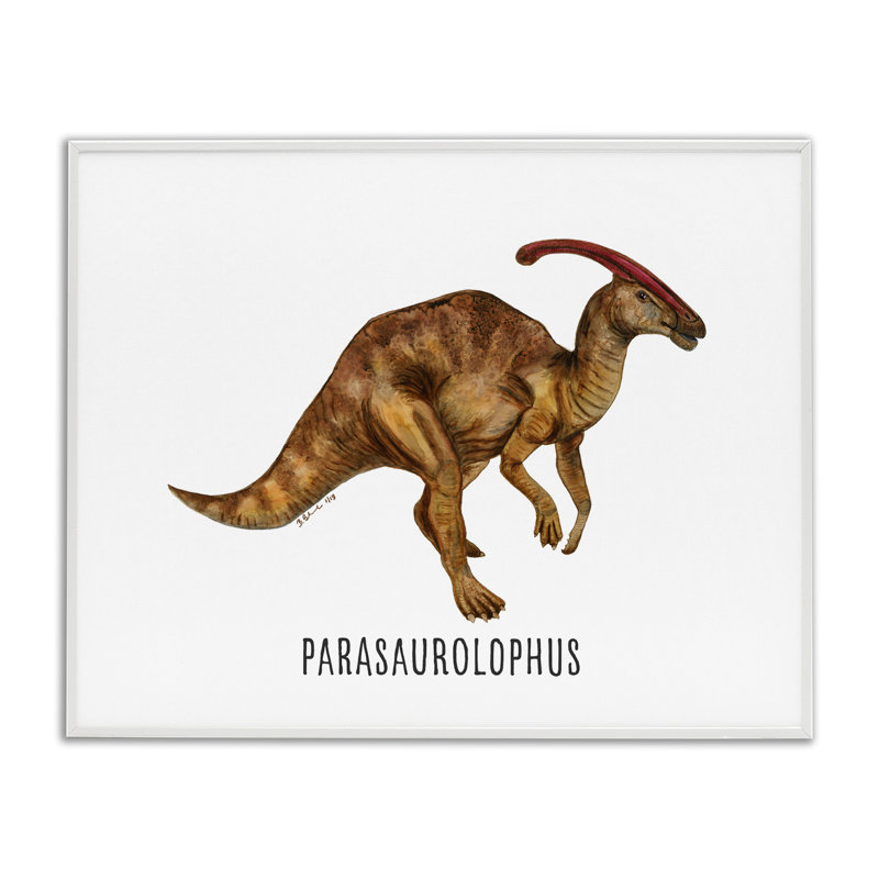  Parasaurolophus, dinosaure apprenant, estampe numérique encadrée par Brett Blumenthal, H 11 po x l 14 po