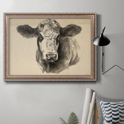 " Charcoal Cow I " Painting Print