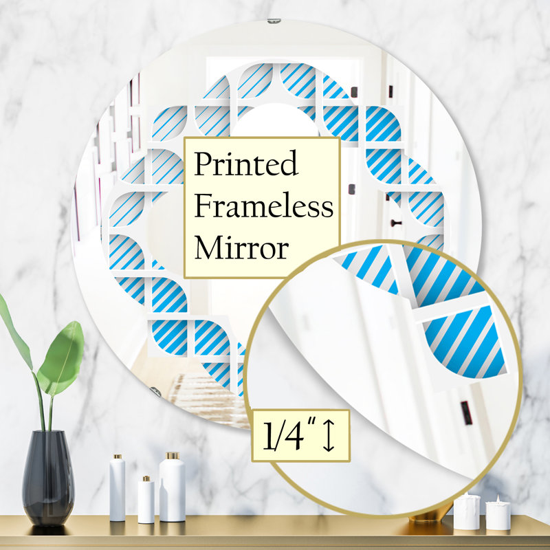 Miroir mural moderne et contemporain Quatrefoil, H 31,5 po x l po