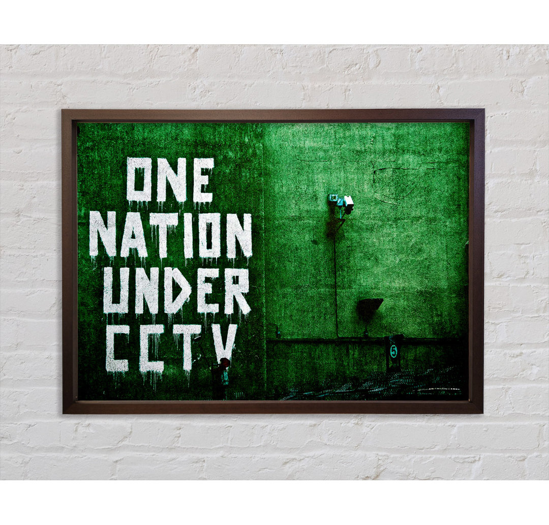 One Nation Under Cctv Green - Einzelner Bilderrahmen Kunstdrucke auf Leinwand