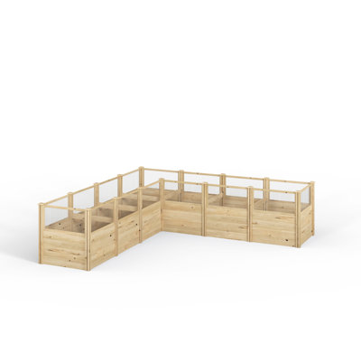 Modular Cedar Raised Garden Bed – No-Screw Design With Animal Fencing & Better Drainage