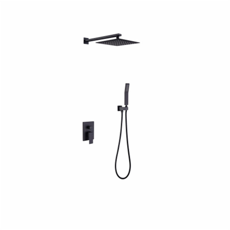 Wall Mounted Shower Only Faucet, Matt Black