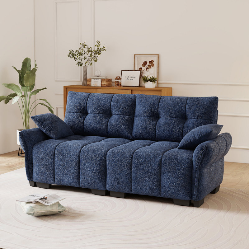 Canapé ergonomique avec coussins de soutien à haute résilience et coussins décoratifs, conception moderne facile à assembler pour le salon, le bureau et le bureau