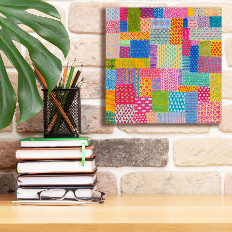 'Quilted' by Hello Angel Canvas Wall Art, 12" H x 12" W x 0.75" D