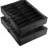 Sturdy Under Bed Shoe Storage Organizer, Set Of 2, 32 Compartments, Underbed Shoes Closet Storage Solution With Clear Window, Breathable, L31.5"X W23.6"X H5.9", Black