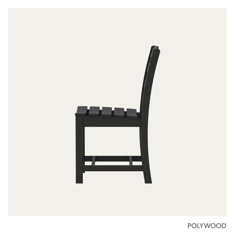 Chaise d'appoint d'extérieur POLYWOOD La Casa Café, Noir