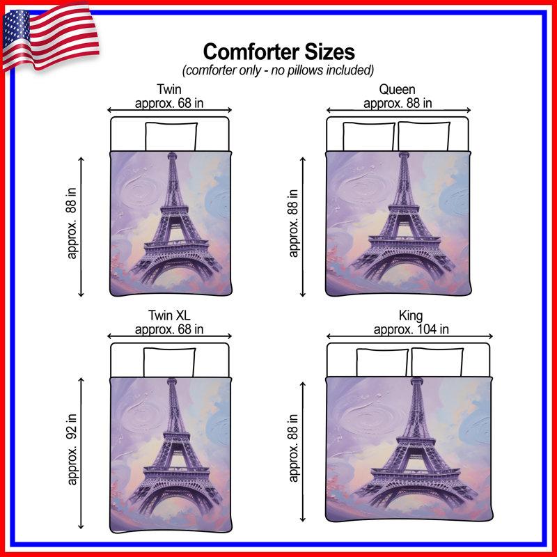 Eiffel Tower Bedding Architecture Comforter Parisian, Twin