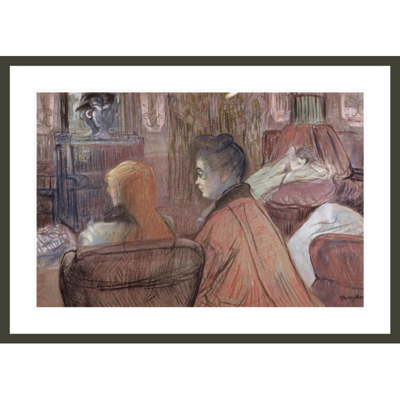 «In the Salon» par Henri de Toulouse-Lautrec, impression giclée encadrée, H 29,8 po x l 41,5 po