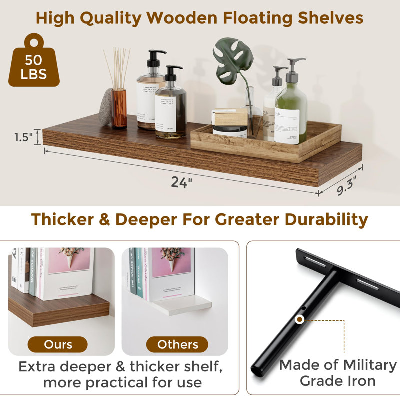 Floating Shelf, Walnut
