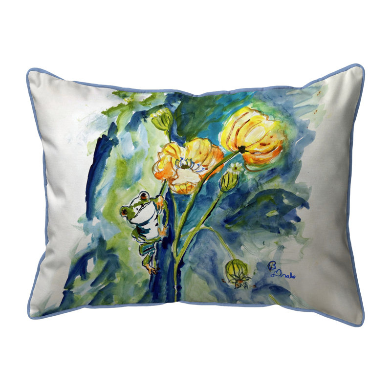 Coussin intérieur / extérieur Frog & Flower