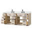 Meuble-lavabo double 84 po avec comptoir en quartz blanc 84 po-97712001