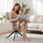 Fabric Dining Chair Set Of 2 Modern Soft Cushioned Rotating Dining Chairs, Comfortable Backrest Armchair, Kitchen/Living Room/Home Office Wheelchair,Gray-1158672378