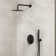 10" Rainfall Round Wall Mount Shower System with Handheld Spray