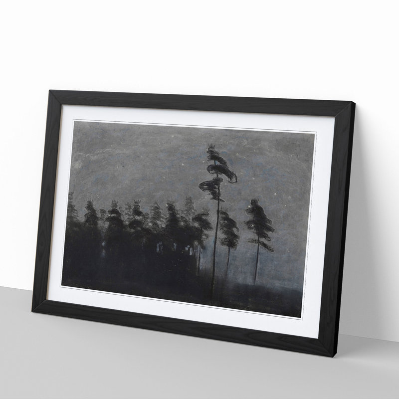 Forest Vol.2 by Mikalojus Konstantinas - Picture Frame Painting, 36cm H x 48cm W x 2cm D, Black Framed
