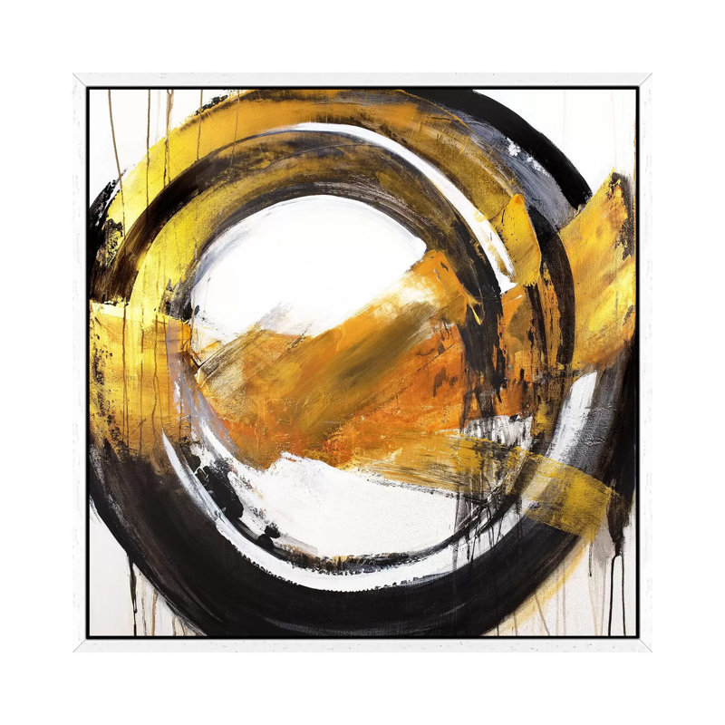 Gold On Every Bracelet XX by Jude Remedios - Painting on Canvas, 93.98cm H x 93.98cm W x 3.81cm D, White Framed