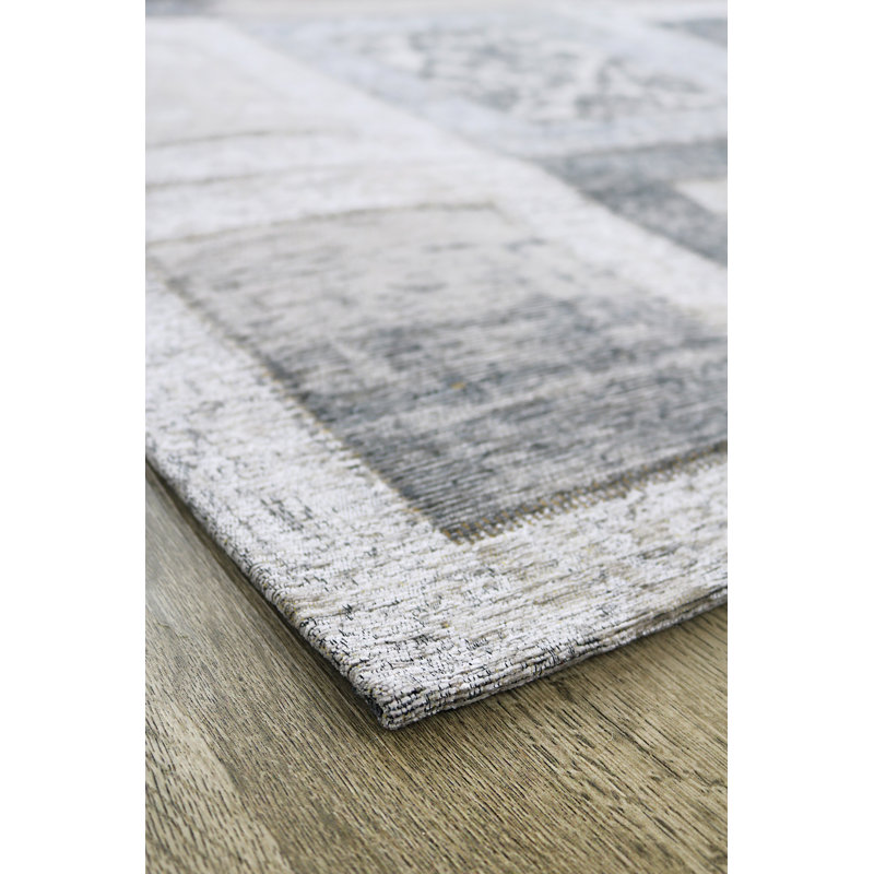 Charlane Grey/White/Black Rug, Rectangle 155 x 230cm