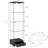 Quick - Build Black Tempered Glass Display Cabinet With 13 Colour Led Lights, 4 Shelf 1 Door For Living And Bedroom Storage In Small Spaces Installation Bookshelf Drawer Lighting, Space Home-1333544147
