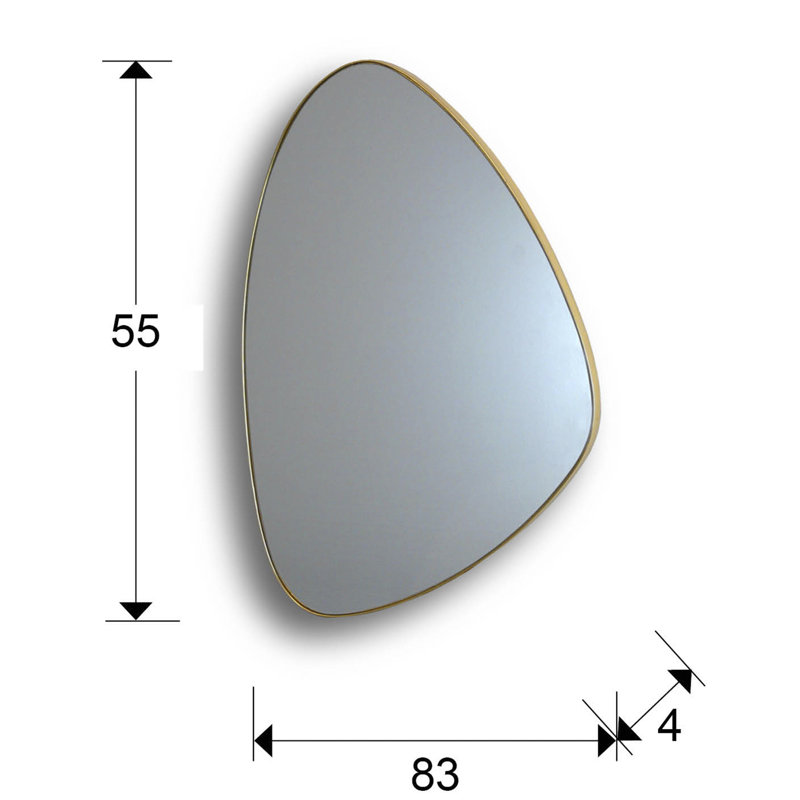 Averill Wood Flat Wall Mirror