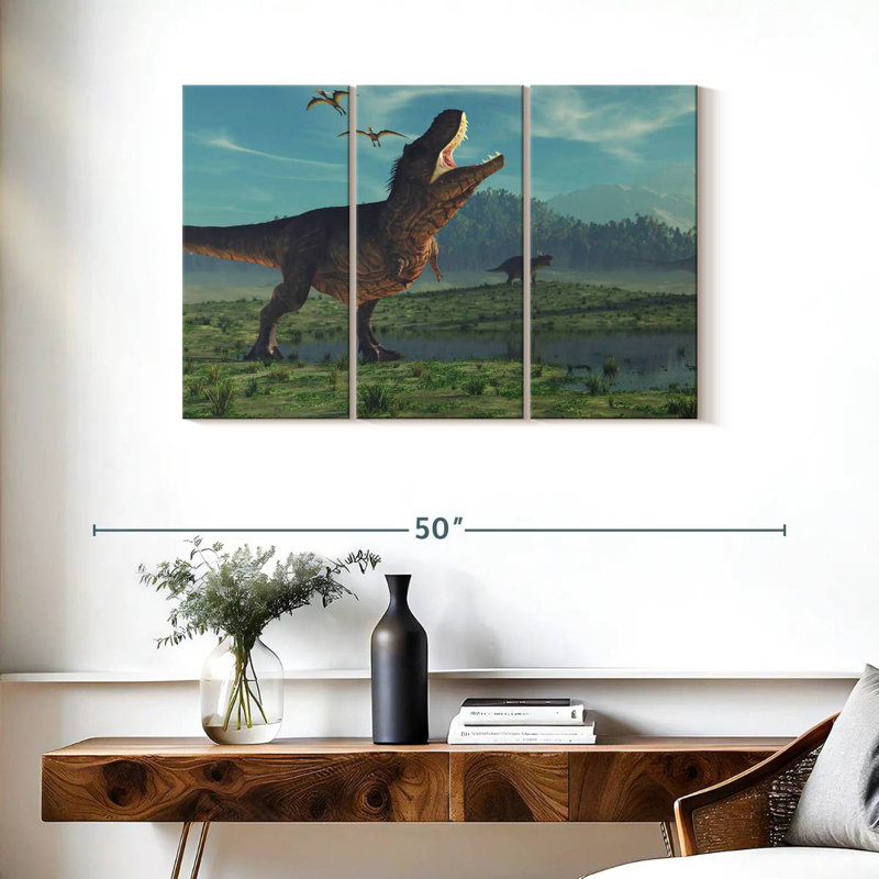Brampt Jurassic Era Dinosaurs, 24" H x 38" W