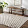 Cabble Checkered Machine Woven Polyester Area Rug in Tan/White