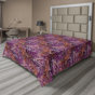 Marron pâle, bleu, violet / floral