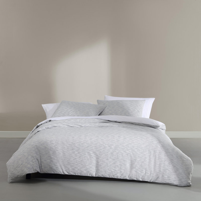 French Grey Organic Cotton Queen Comforter Set