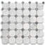 12" x 12" Marble Octagon and Dot Mosaic Wall & Floor Tile
