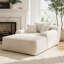 Chaise longue convertible sans assemblage avec accoudoirs larges, coussins et velours côtelé moelleux-1325533785