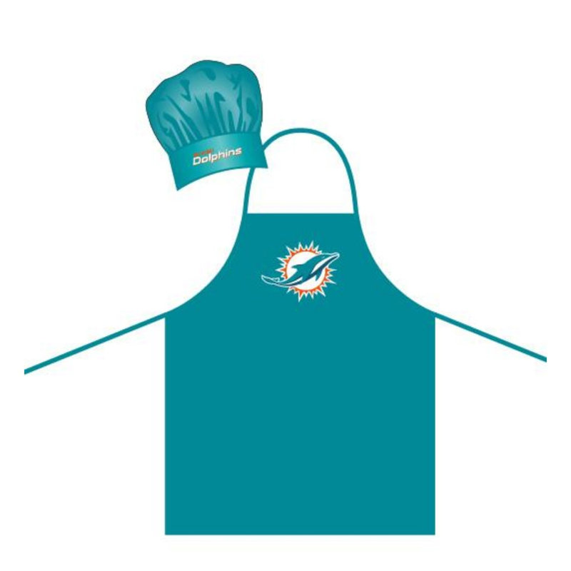 NFL No Pattern Apron Sets, Miami Dolphins