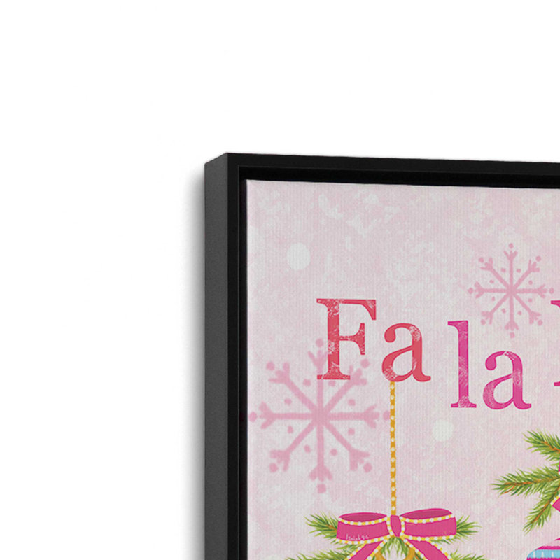 Fa Fa La La Ornaments II par Annie Lapoint, reproduction d'art sur toile, 9.5" H x 13.5" W, Black