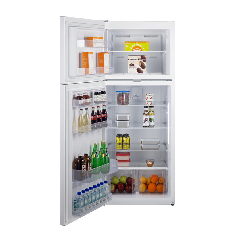 Summit Appliance 28" Wide Top-Mount Refrigerator-Freezer, White, Left Handed