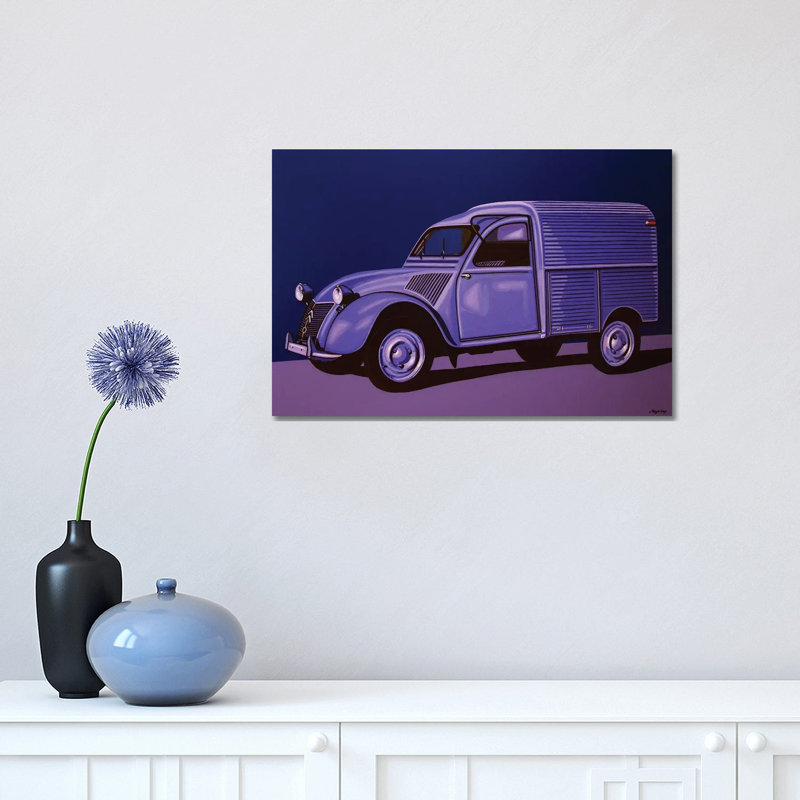 Citroen 2CV AZU 1957 by Paul Meijering - Painting on Canvas, Wrapped Canvas, 66.04 cm H x 45.72 cm W x 3.175 cm D