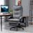 360° Swivel Executive Home Office Chair with Adjustable Height and Footrest and Double Padding