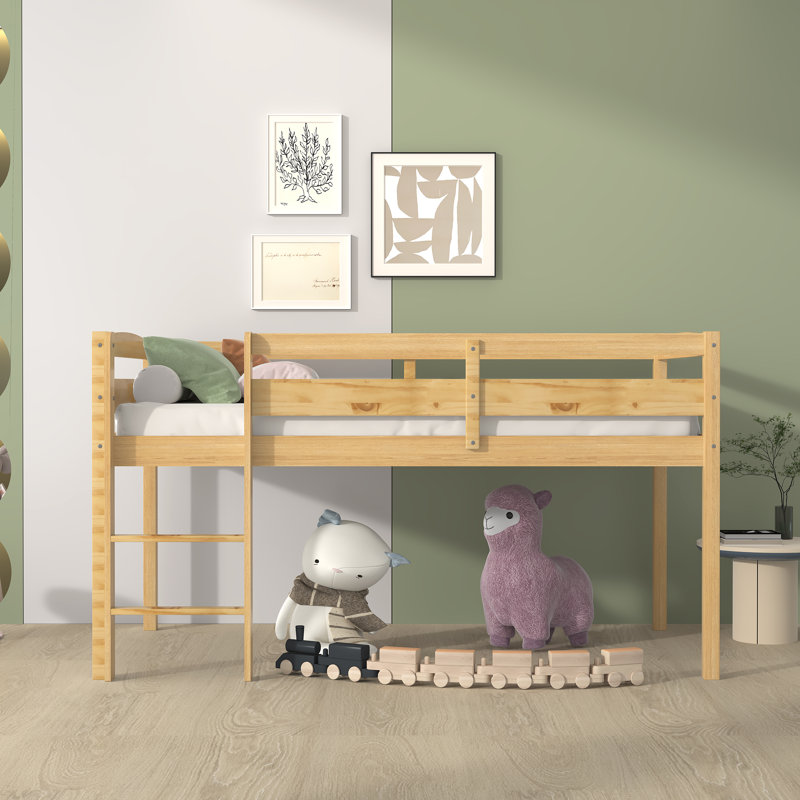 Lit mezzanine simple Hiemkea Kids, Noyer