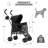 Foldable Lightweight Pet Stroller for Cats & Dogs 4-Wheel Standard Trolley for Pets-93312235