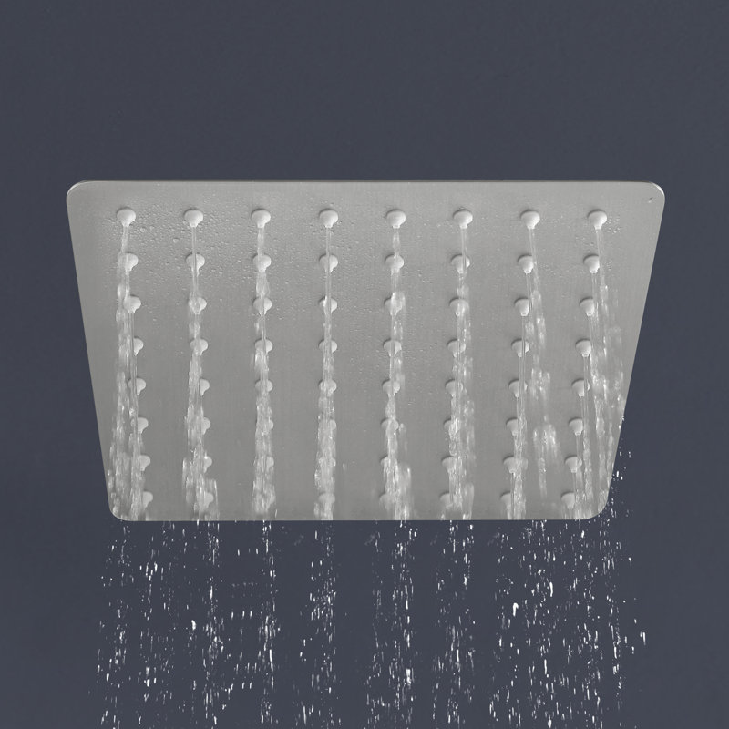 Motif à 1 jet de 2,5 gallons par minute Pomme de douche murale fixe, Nickel brossé