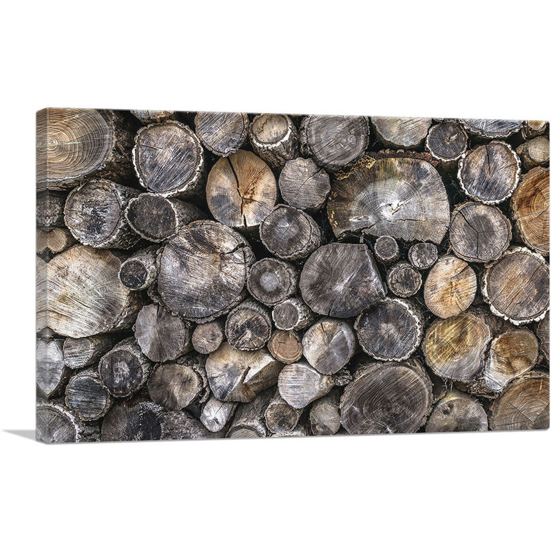 Wood Texture Home Decor - Reproduction de photo sur toile tendue, H 18 po x l 26 po x P 0,75 po