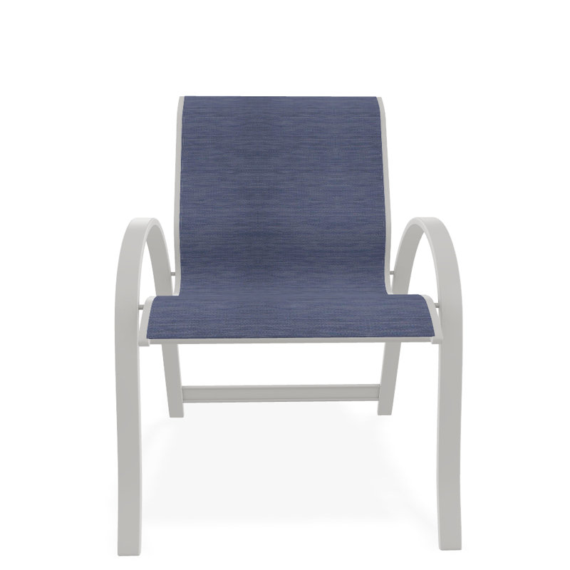 Fauteuil de salle à manger empilable Hiraku, Rivière, Neige