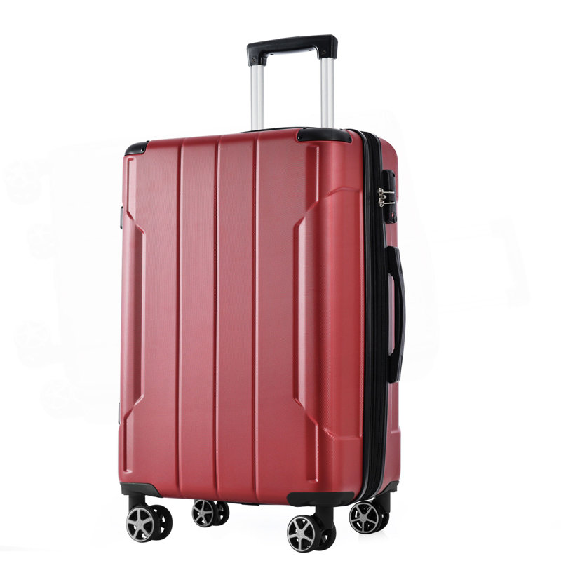 Valise rigide rigide, valise rigide en ABS durable, valise extensible 24 po 24 po, Red