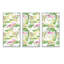 Feuillage tropical, fleurs jaunes avec flamant IV - ensemble d'art mural moderne sur toile encadrée 3-760189179-760189178