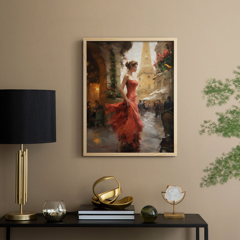 Reproduction encadrée WOMEN Series CDXLII - bois massif, Naturel, H 11 po x l 9 po