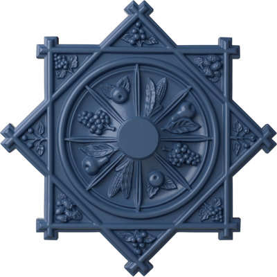 Endurathane Antilles Ceiling Medallion, 38 1/4"OD x 1 1/2"P (Fits Canopies up to 6"), Hand-Painted Americana Finish