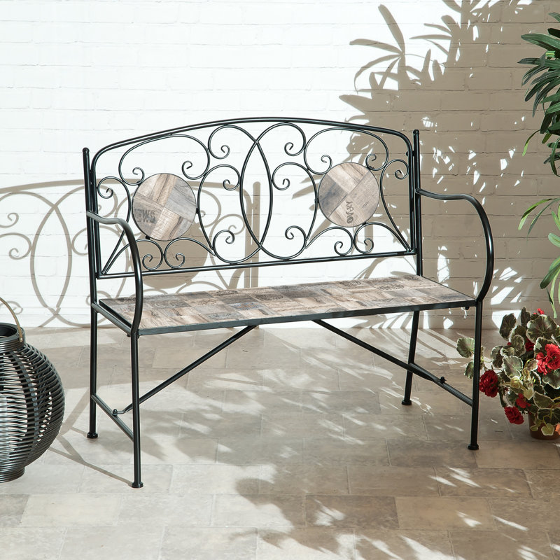 Banc de jardin en fer Emblyn