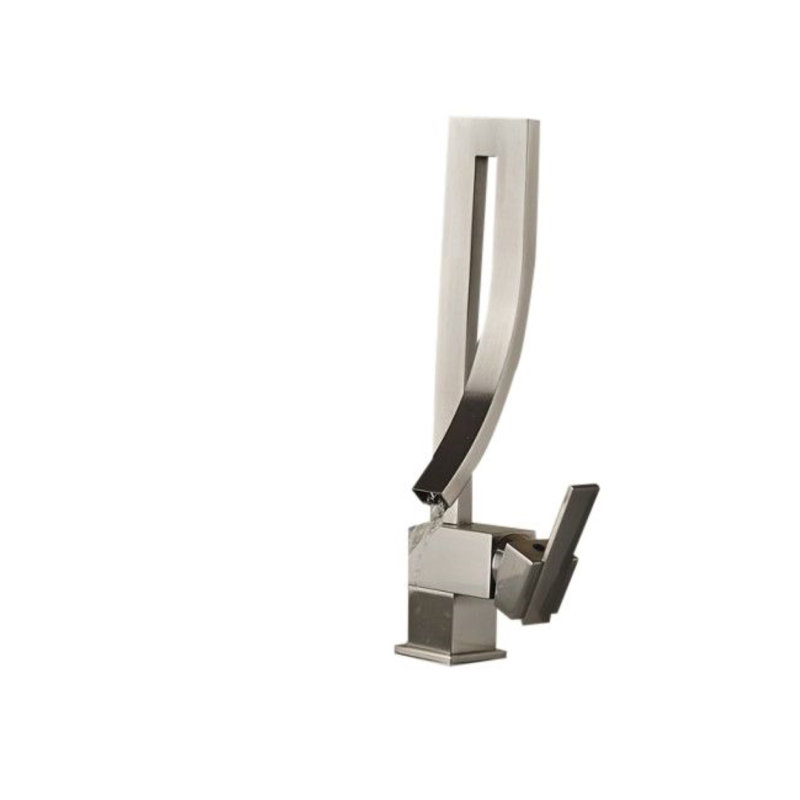 Peyton Juno Miles Chrome Finish Bathroom Sink Faucet Modern Single Handle Design