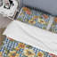 Ensemble de housse de couette à motif guingan rouge et jaune-109149173