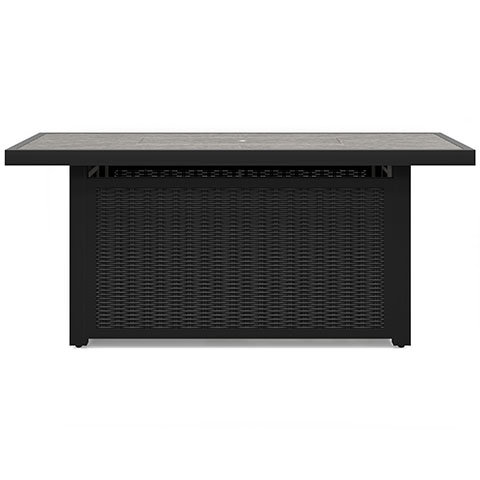 Danny Rectangle Aluminum Smokeless Fire Pit Table with Lid
