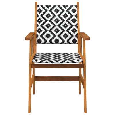 Acacia Patio Dining Armchair with Cushion