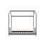 Lit simple en bois et velours, gris-136990949