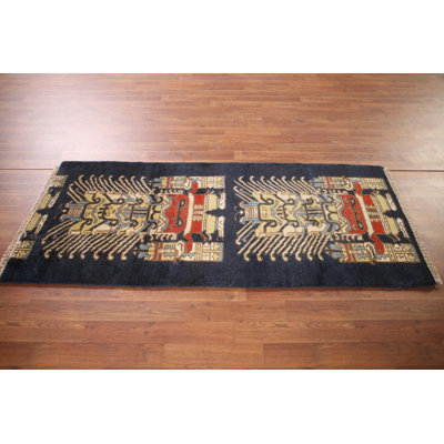 Navy Blue Oushak Oriental Area Rug 3x6