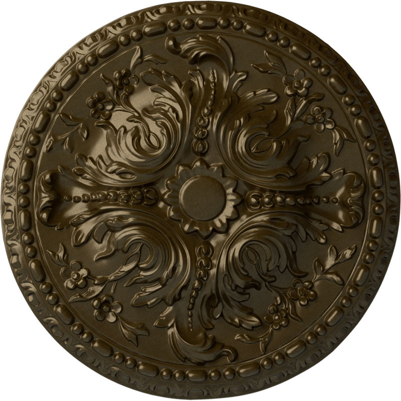 Médaillon de plafond 19 5/8 "x P 3/4" P Amelia (convient aux auvents jusqu'à 2 3/8 "), Laiton